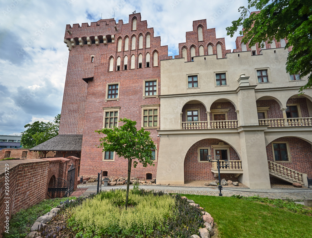Courtyard of the reconstructed, medieval royal castle in Poznan.