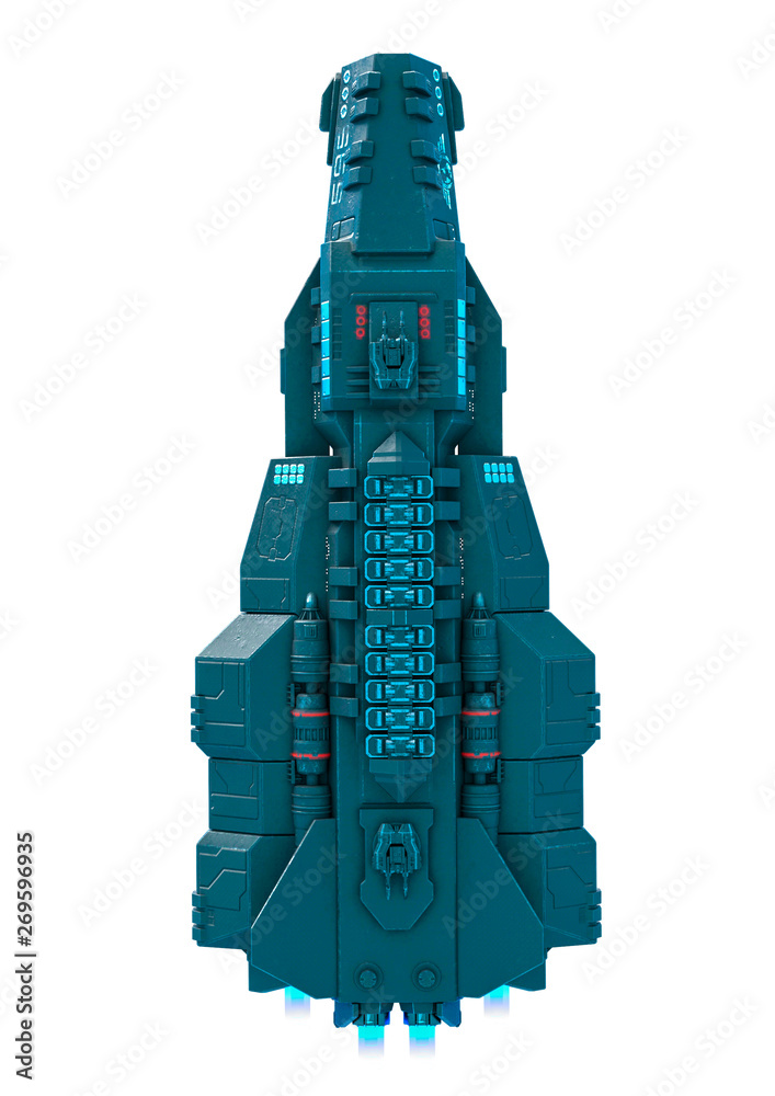 Foto alien mothership in a white background
