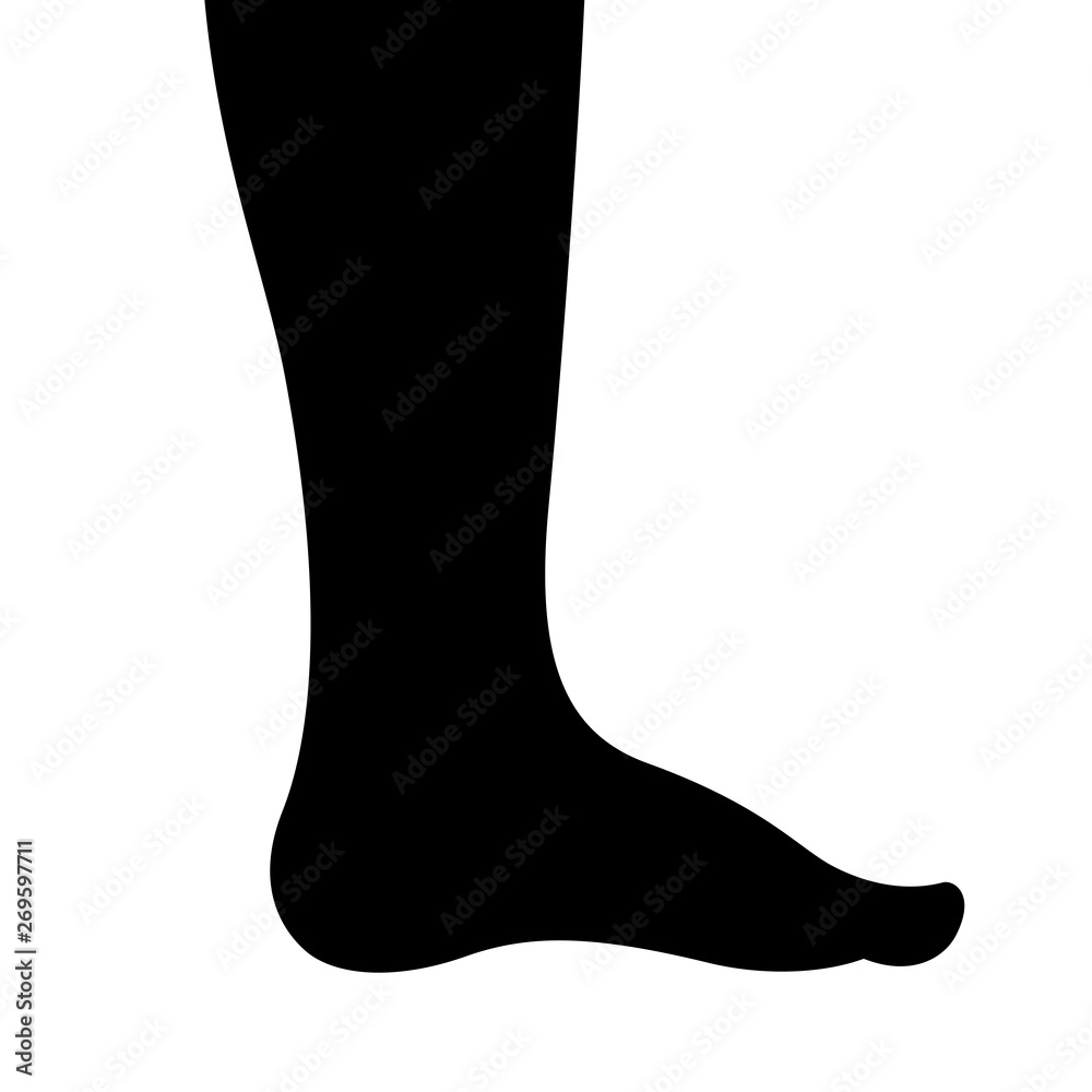 Human leg vector silhouette Human leg vector silhouette