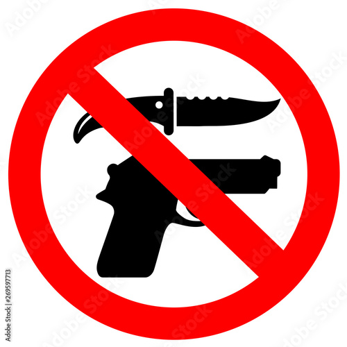 No weapon vector sign