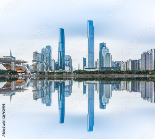 Zhujiang New Town City Skyline, Guangzhou, Guangdong, China photo