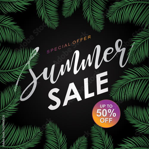 Summer sale banner template...