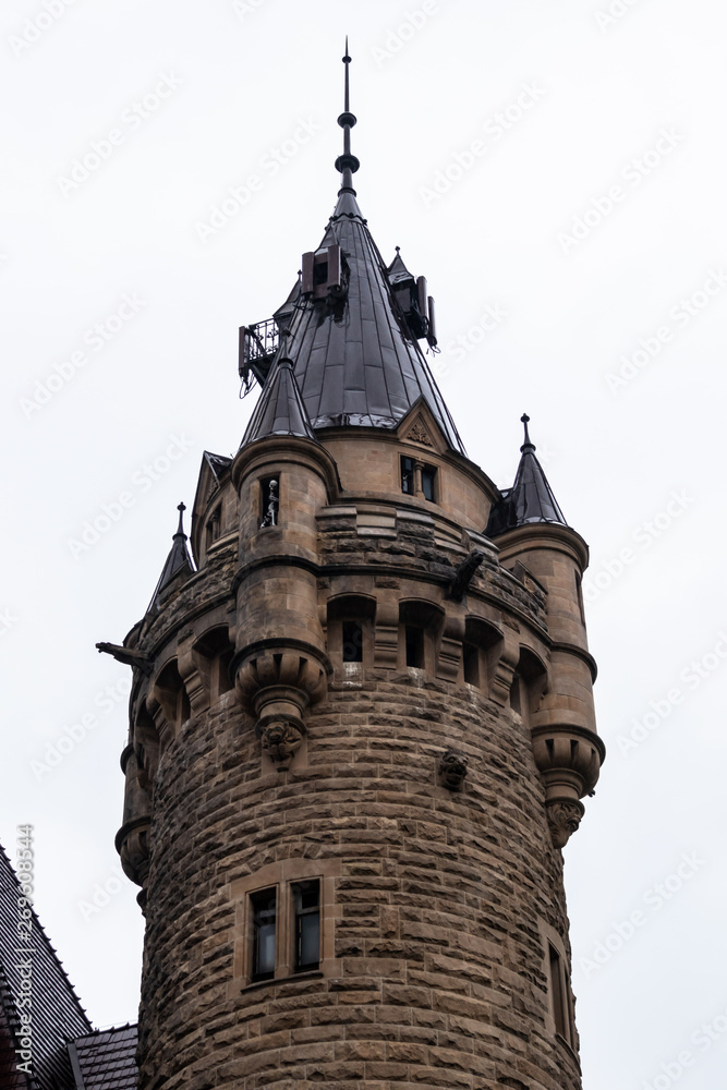 Fototapeta premium Moszna Castle located in a Moszna village, Upper Silesia, Poland