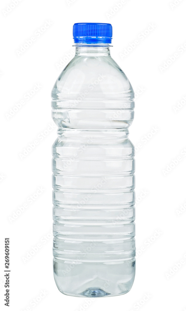 Plastic bottle of still healthy water isolated on white background Plastic bottle of still healthy water isolated on white background