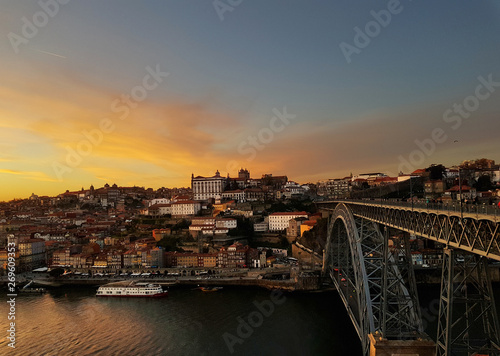 Sunset over Douro River