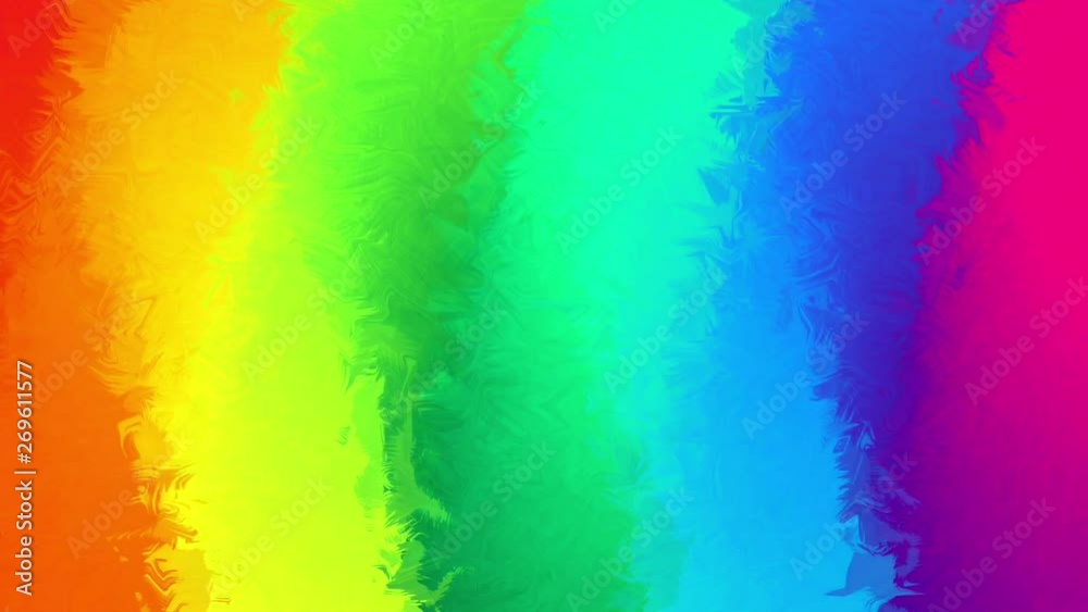 Abstract looping furry background animation with vibrant colors of rainbow