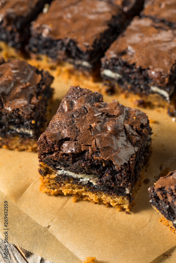 Fototapeta premium Homemade Chocolate Slutty Brownies