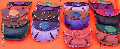 Hand made leather purses