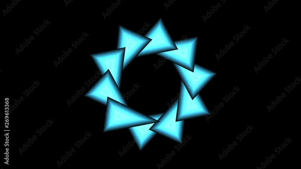 Motion background with moving geometric shapes (full HD 1920x1080).