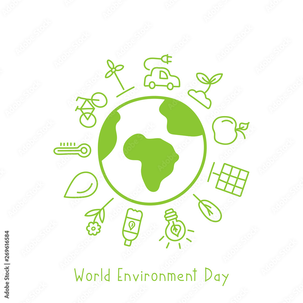 Greeting card for World Environment Day.