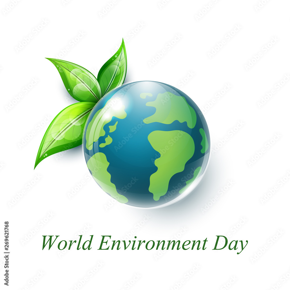 World environment day sign on white background. Vector illustration. World environment day sign on white background. Vector illustration.