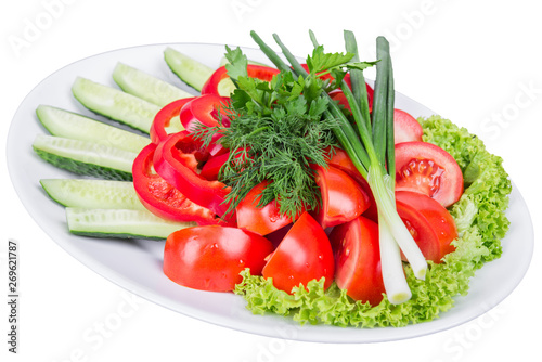 Vegetable appetizer on a plate