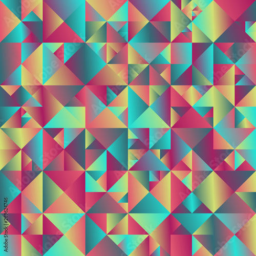 Gradient abstract geometrical colorful triangle background design