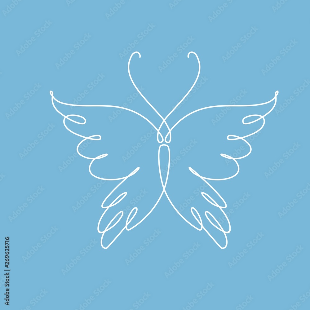 Beautiful butterfly silhouette line Beautiful butterfly silhouette line
