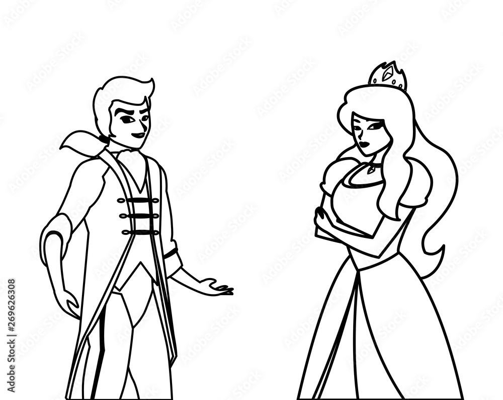 prince charming and princess of tales characters