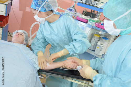 medical team performing operation