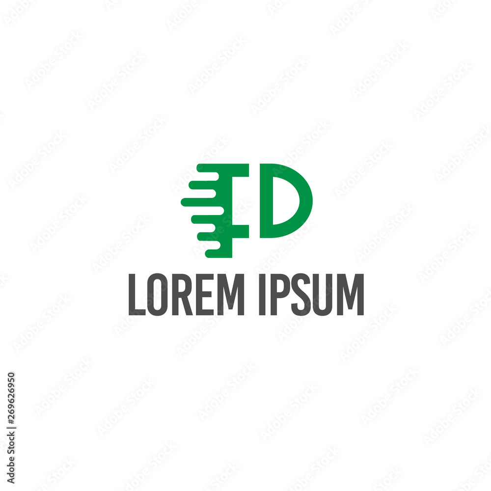 vector illustration letter f and d speed icon logo design vector illustration letter f and d speed icon logo design