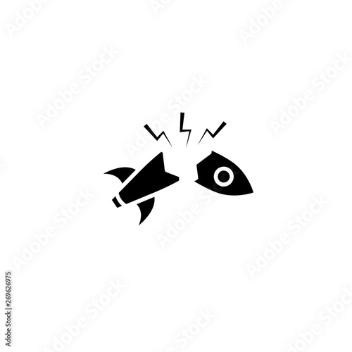 The missile crashed, error, a broken rocket