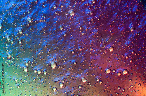 Abstract gradient background slime with air bubbles