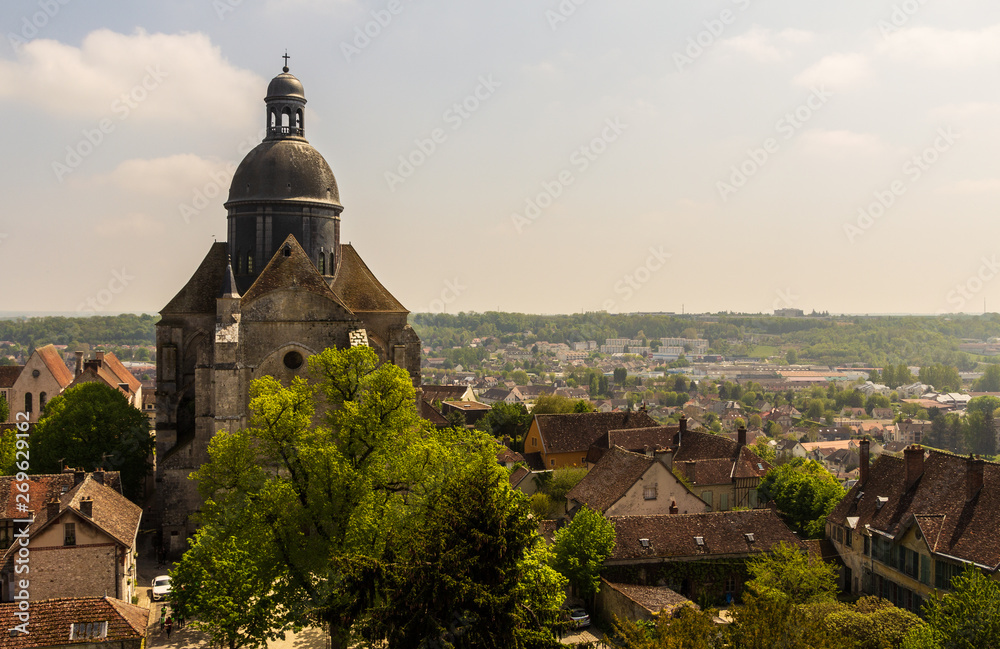 Panorama of Provins, medieval town in France