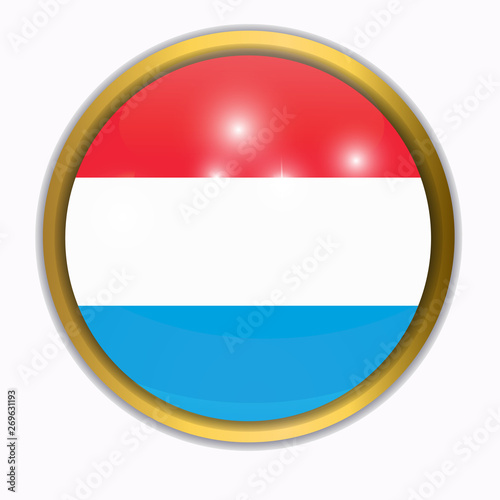 Button with flag of Luxembourg. Colorful illustration with flag for web design. Illustration with white background. Free Download Button with flag of Luxembourg. Colorful illustration with flag for web design. Illustration with white background. - GFXLoad