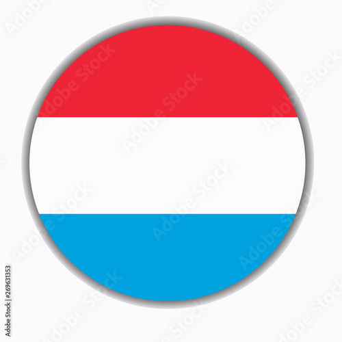 Free Download Button with flag of Luxembourg. Colorful illustration with flag for web design. Illustration with white background. - GFXLoad
