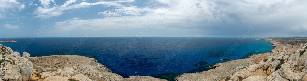 Picturesque views from the top of the mountain on the Mediterranean coast. Picturesque views from the top of the mountain on the Mediterranean coast.