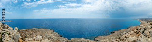 Picturesque views from the top of the mountain on the Mediterranean coast.