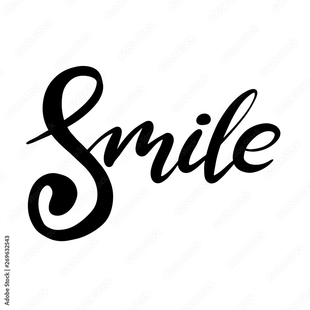 Black and white lettering vector illustration. Black and white lettering vector illustration.