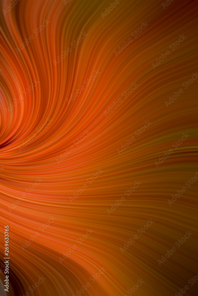 Futuristic illusional patterns of curvy lines of different colors as texture background