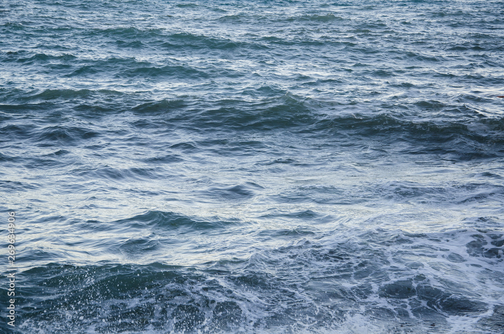 Seascape background of storm, white marine foam Seascape background of storm, white marine foam