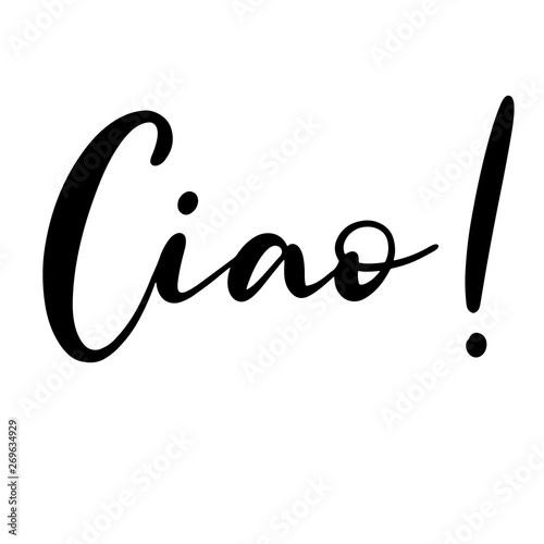 Black and white lettering vector illustration.