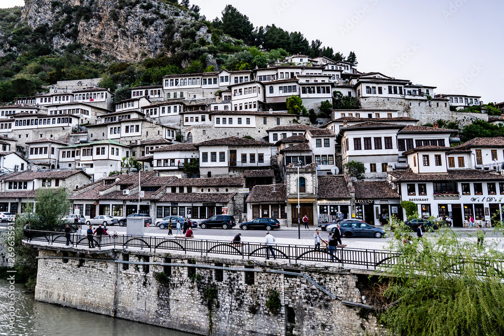 Berat, Albania, known as the town of 1000 windows