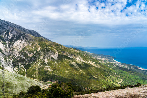 The mountains at the coast of Albania