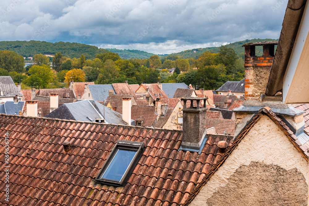 Rooftops of the village of Montignac