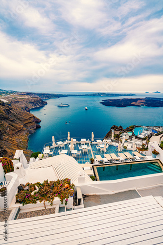  Santorini Island, Greece, one of the most beautiful travel destinations of the world.
