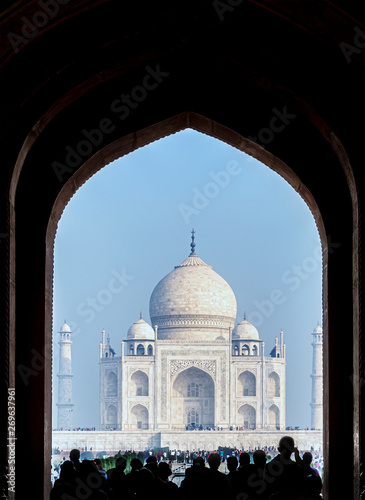 View at Taj Mahal in Agra, India.