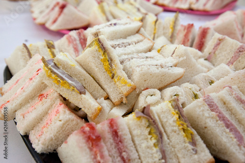 Assorted church lady sandwiches
