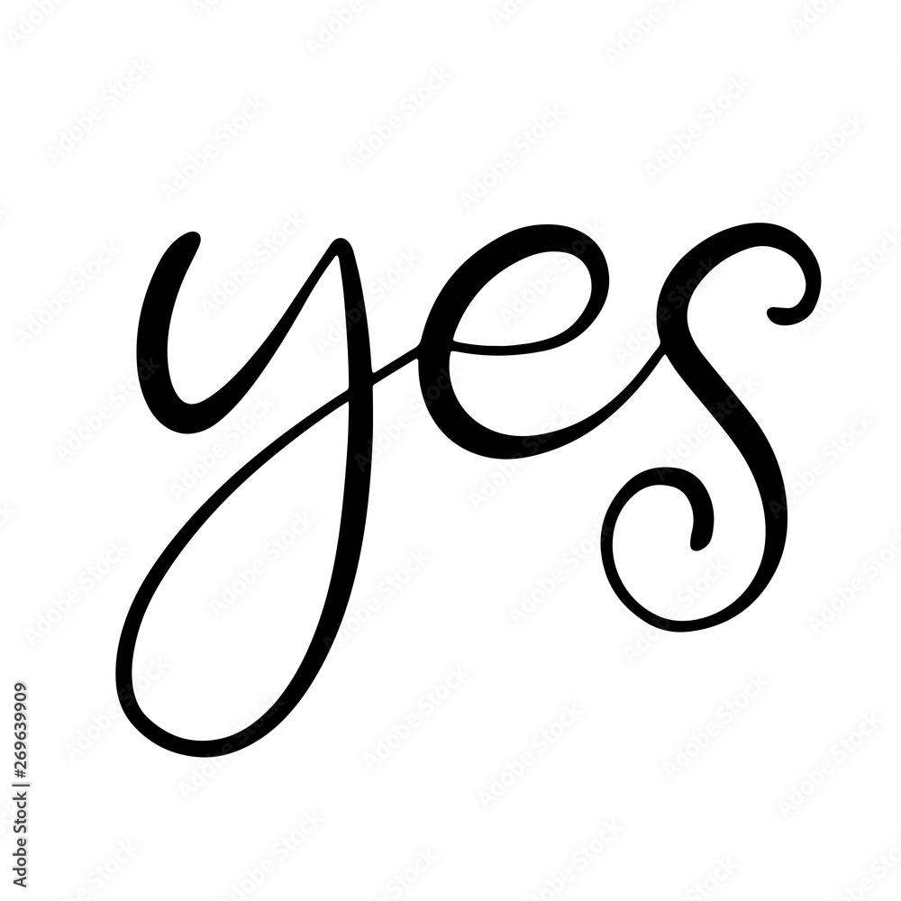Black and white lettering vector illustration. Black and white lettering vector illustration.