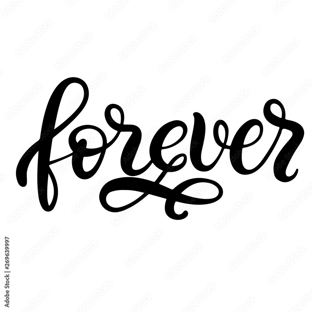 Black and white lettering vector illustration. Black and white lettering vector illustration.