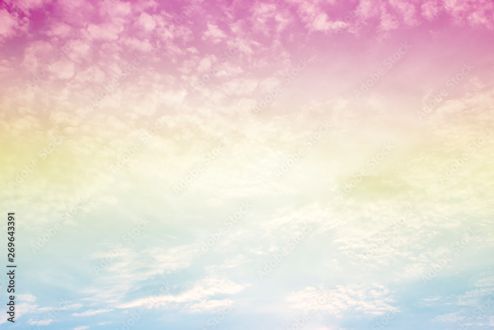 A soft fog cloud background with pastel colored orange to blue gradient A soft fog cloud background with pastel colored orange to blue gradient