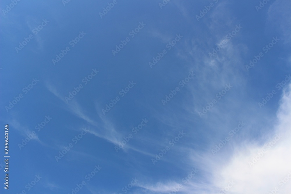  The beauty of the blue sky with white clouds