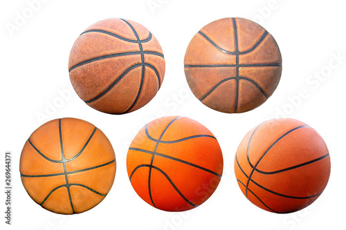 Isolated Basketball on a white background with clipping path.