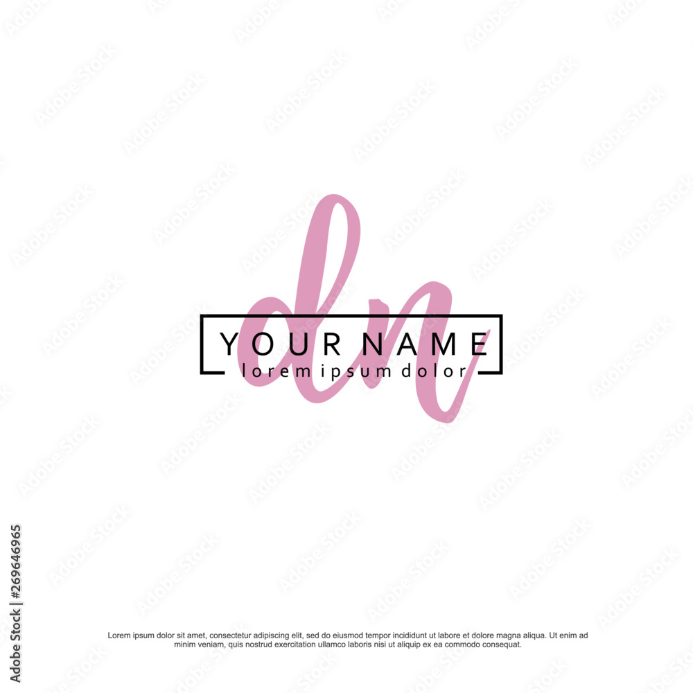 Initial D N DN elegant logo template vector Initial D N DN elegant logo template vector
