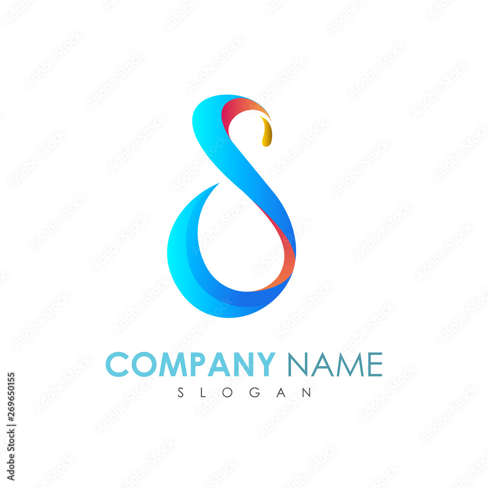 Fototapeta premium letter s logo, simple logo and template logo ,