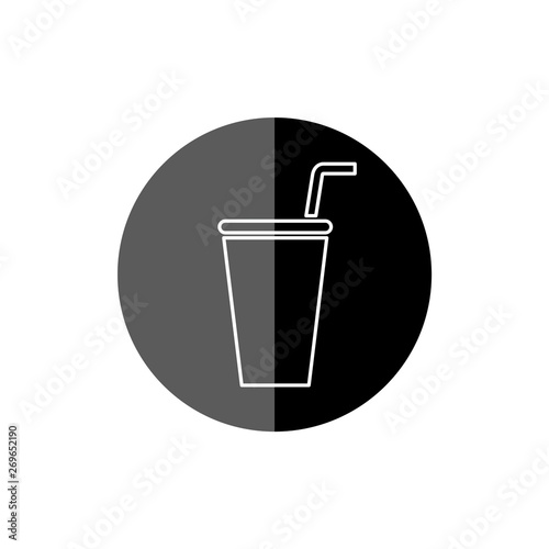 Plastic Cup With Straw icon, Drink icon, Soda logo