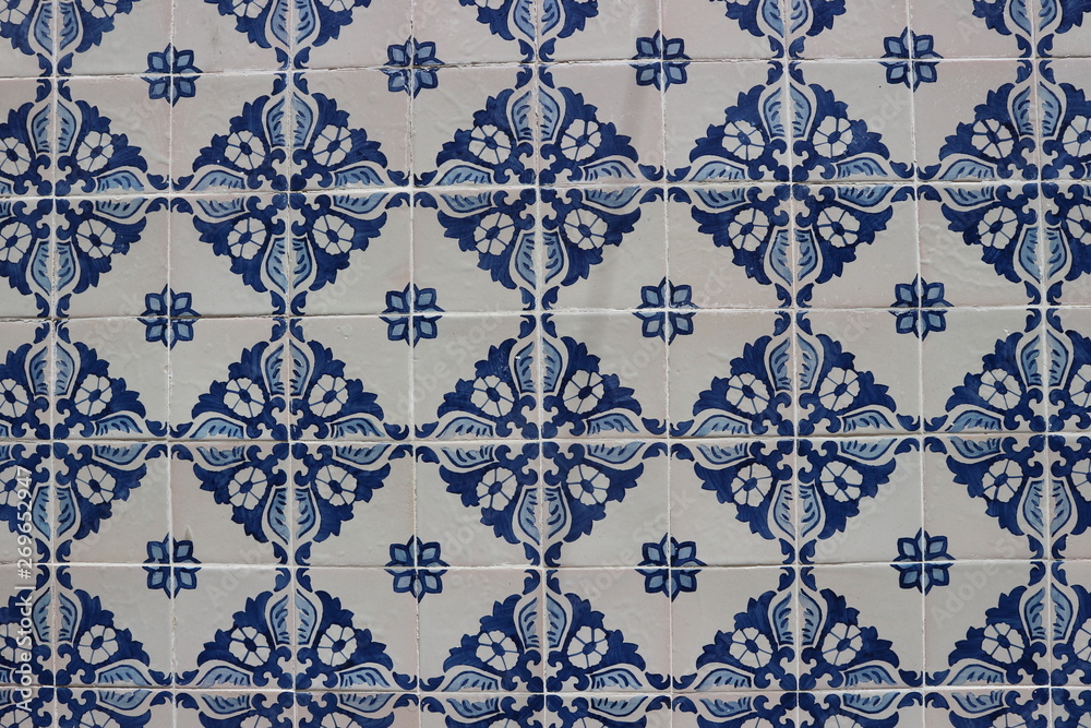 Azulejo is a form of Portuguese painted tin-glazed ceramic tilework.