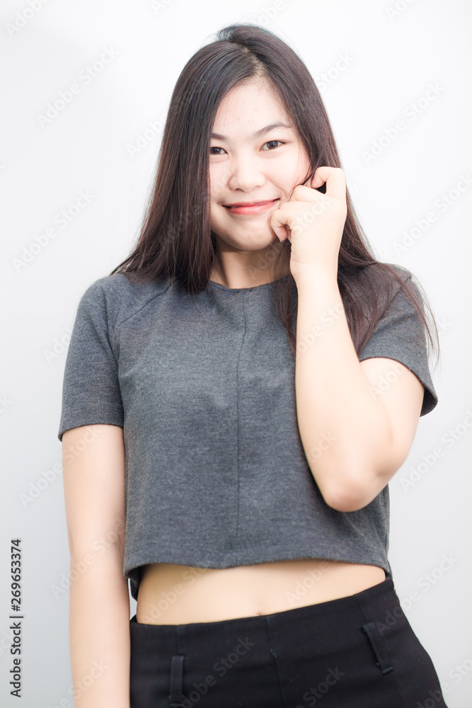 Portrait of beautiful asian long hair smiling women Portrait of beautiful asian long hair smiling women