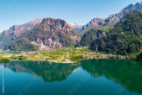 Lago di Novate Mezzola - Valchiavenna  IT  - Localit   Campo e Val Codera - vista aerea 