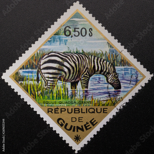 Postage Stamp. 1975. Republic of Guinea. Wild animals